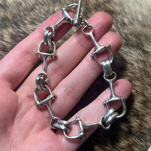 Vintage sterling silver horsebit bracelet